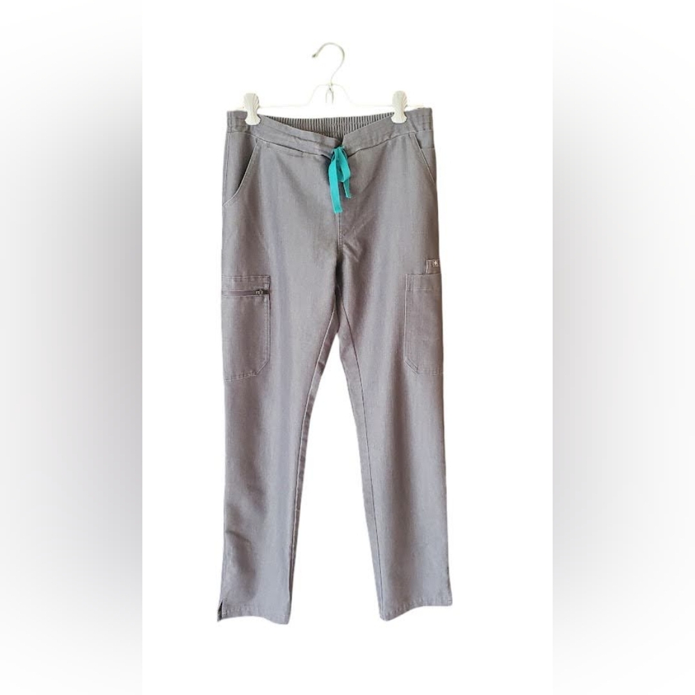 Figs Technical Collection Grey Slim Fit Scrub Pants (XS)
